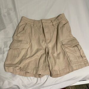 beige cargo shorts